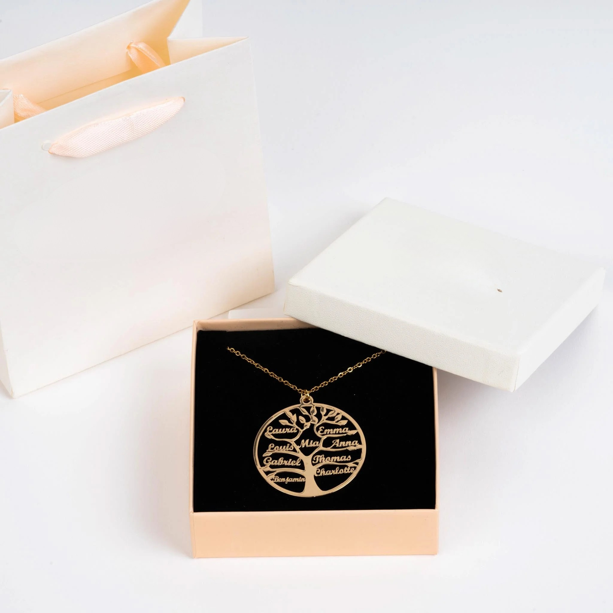 Collana Albero della Vita Fino a 13 Nomi 