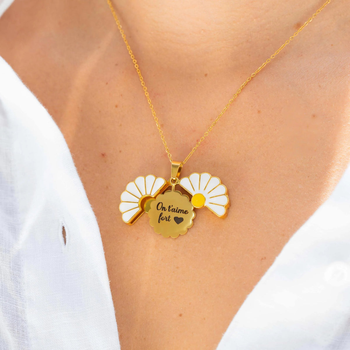Collier Marguerite Message Personnalisé