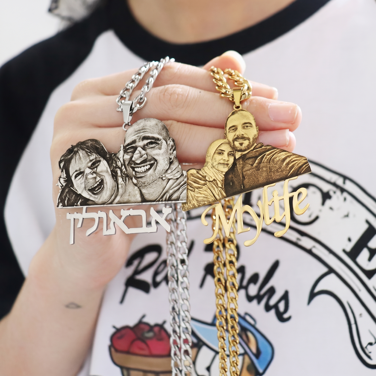 Collana Personalizzata Con Foto E Ritratto Inciso 